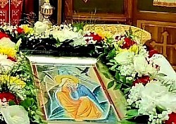 Икона Светог пророка Илије Тесвићанина заштитника и патрона парохије у Карановцу код Петрова